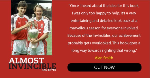 Arsenal legend Alan smith endorses my book!
