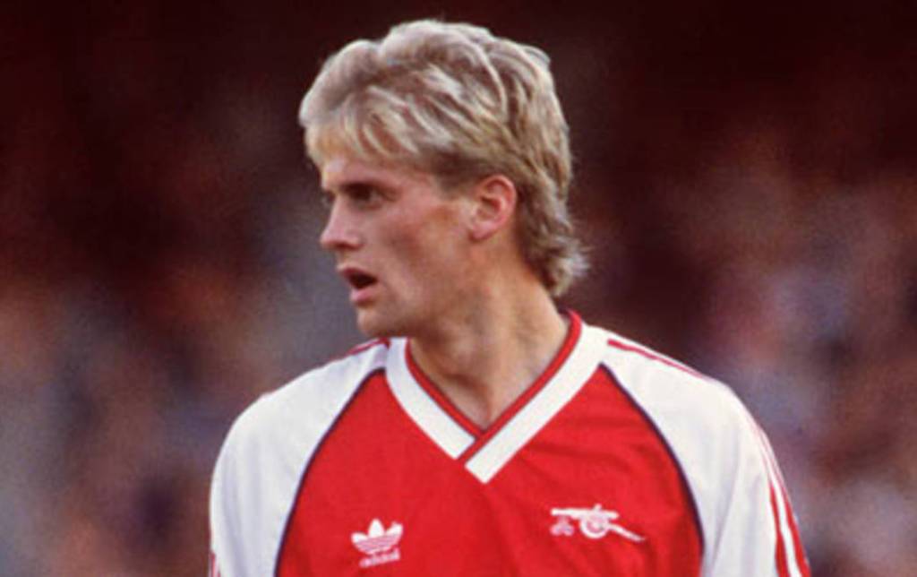 Siggi Jonsson in an Arsenal shirt from 1991